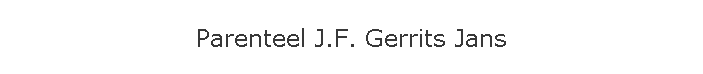 Parenteel J.F. Gerrits Jans